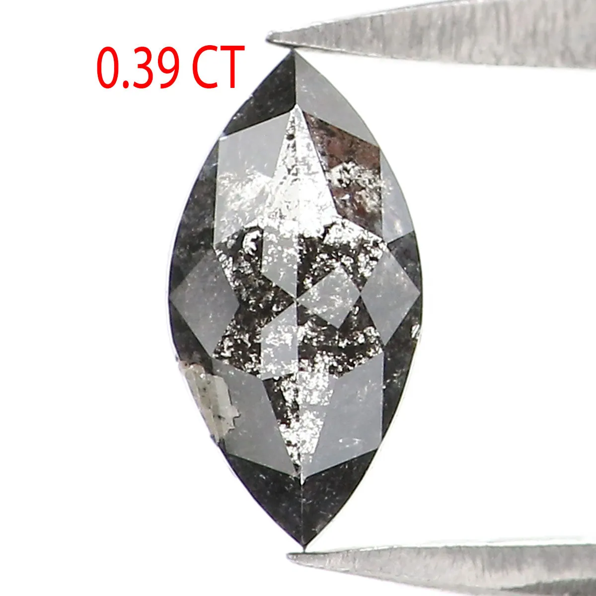 0.39 CT Natural Loose Marquise Shape Diamond Salt And Pepper Marquise Rose Cut Diamond 6.95 MM Black Grey Color Marquise Cut Dia