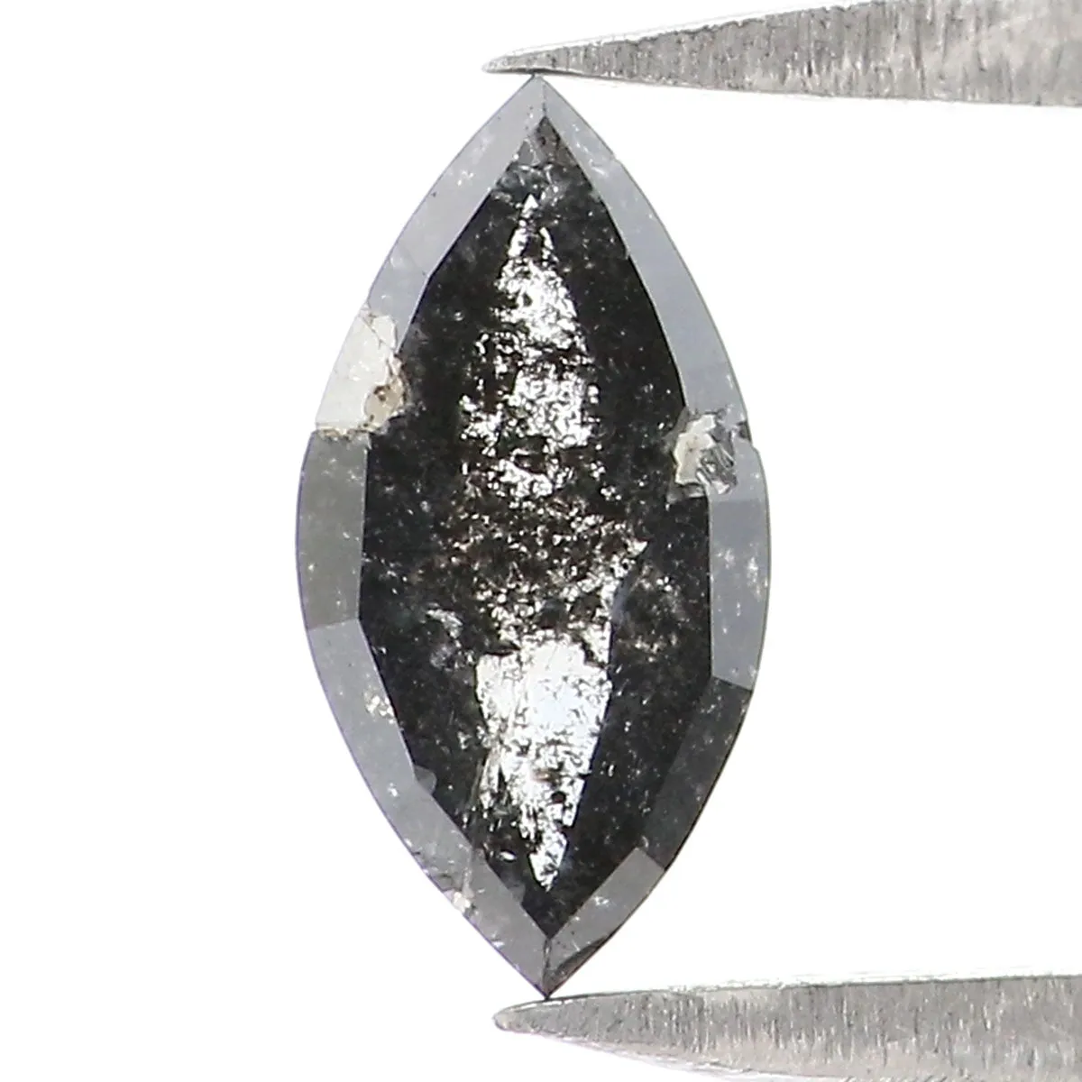 0.39 CT Natural Loose Marquise Shape Diamond Salt And Pepper Marquise Rose Cut Diamond 6.95 MM Black Grey Color Marquise Cut Dia