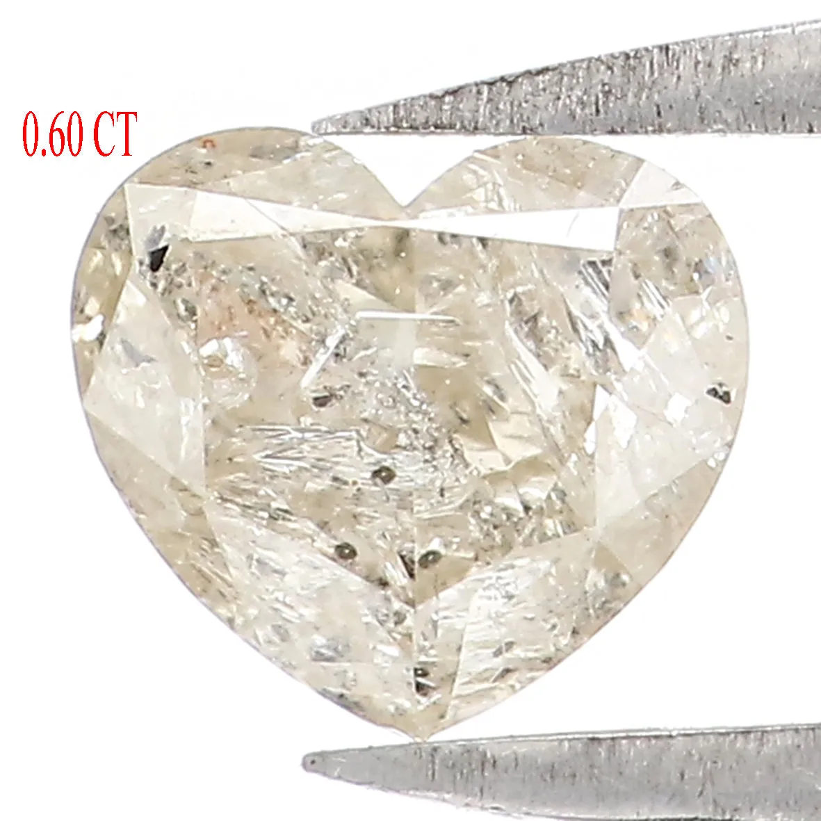 0.60 CT Natural Loose Heart Shape Diamond Yellow Color Heart Cut Diamond 5.10 MM Natural Loose Grey Color Heart Brilliant Cut Di