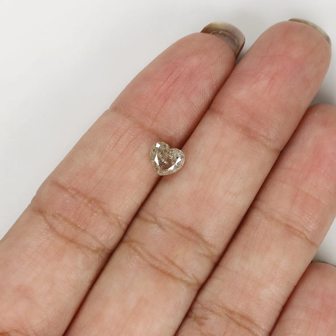 0.60 CT Natural Loose Heart Shape Diamond Yellow Color Heart Cut Diamond 5.10 MM Natural Loose Grey Color Heart Brilliant Cut Di