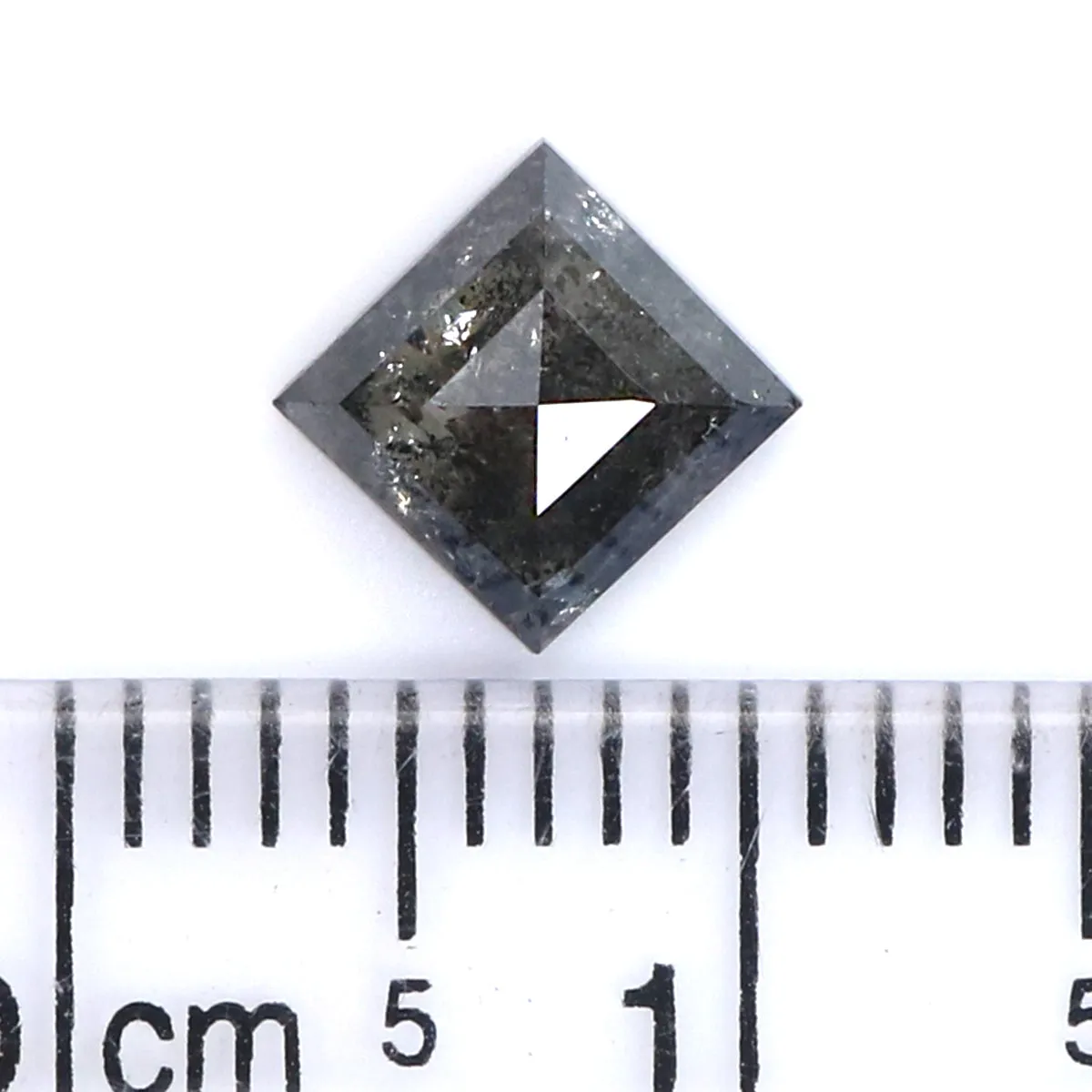 0.88 CT Natural Loose Kite Shape Diamond Salt And Pepper Kite Shape Diamond 7.80 MM Natural Black Grey Color Kite Rose Cut Diamo