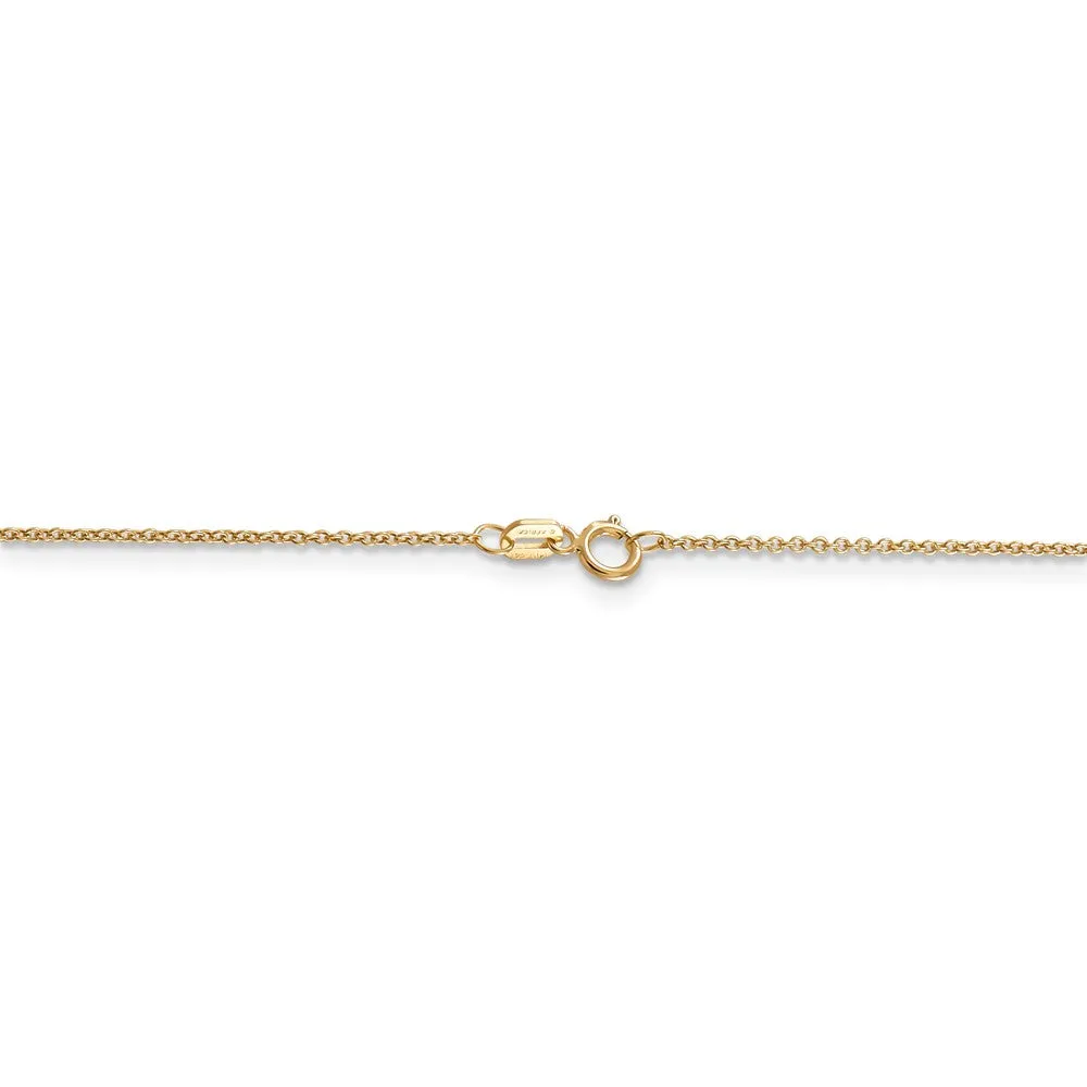 14k Yellow Gold Jogging Shoe Profile Necklace