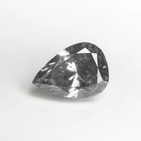 2.50ct 9.89x7.04x5.21mm GIA I2 Fancy Grey Pear Brilliant 19559-01