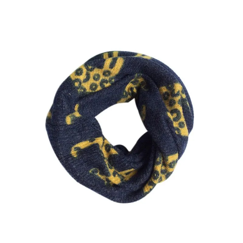 3 Colors Toddler Baby Boy Girls Warm Scarf Neckerchief Cat Pattern Imitation Cute Infant Scaves SM6