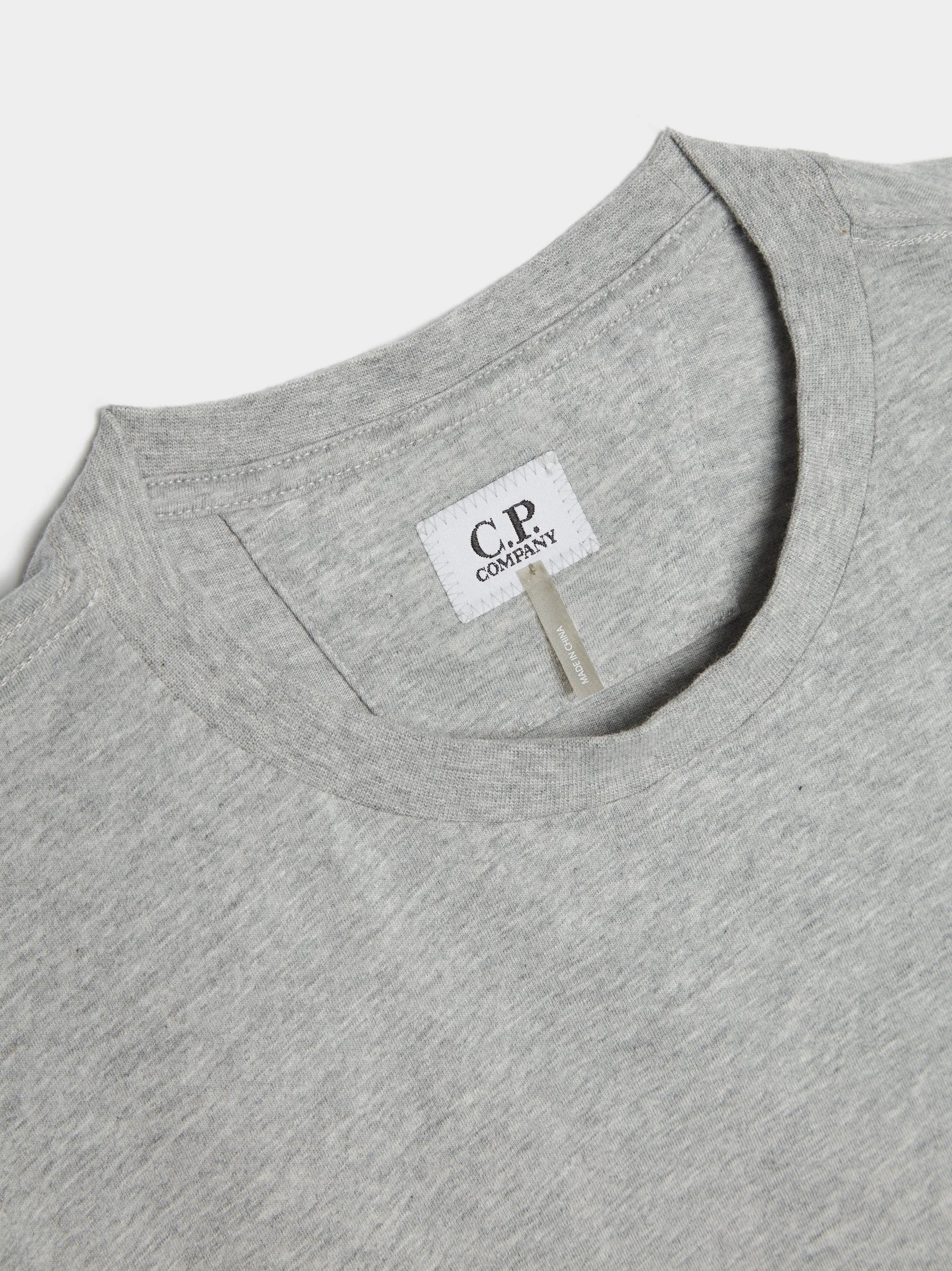 30/1 Jersey Small Logo T-Shirt, Grey Melange