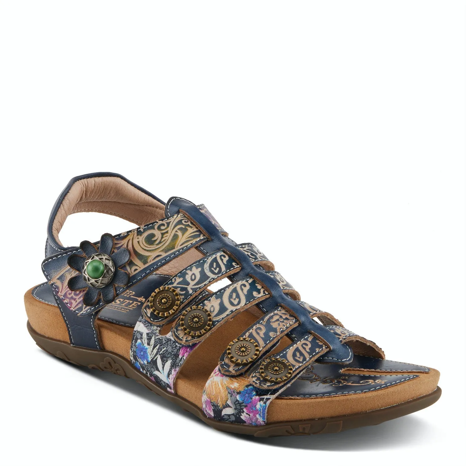  Actionetta Gladiator Sandal in Navy Multi  