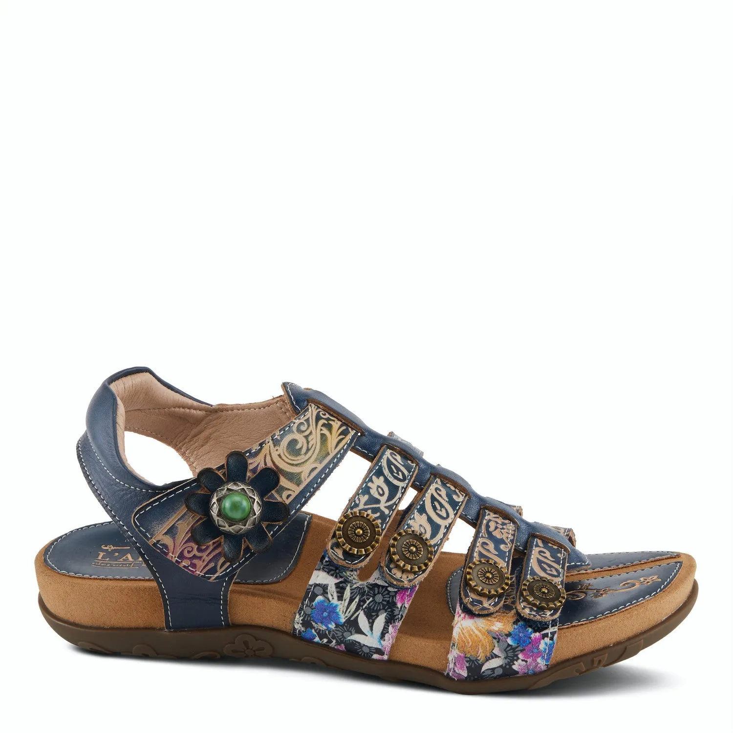  Actionetta Gladiator Sandal in Navy Multi  