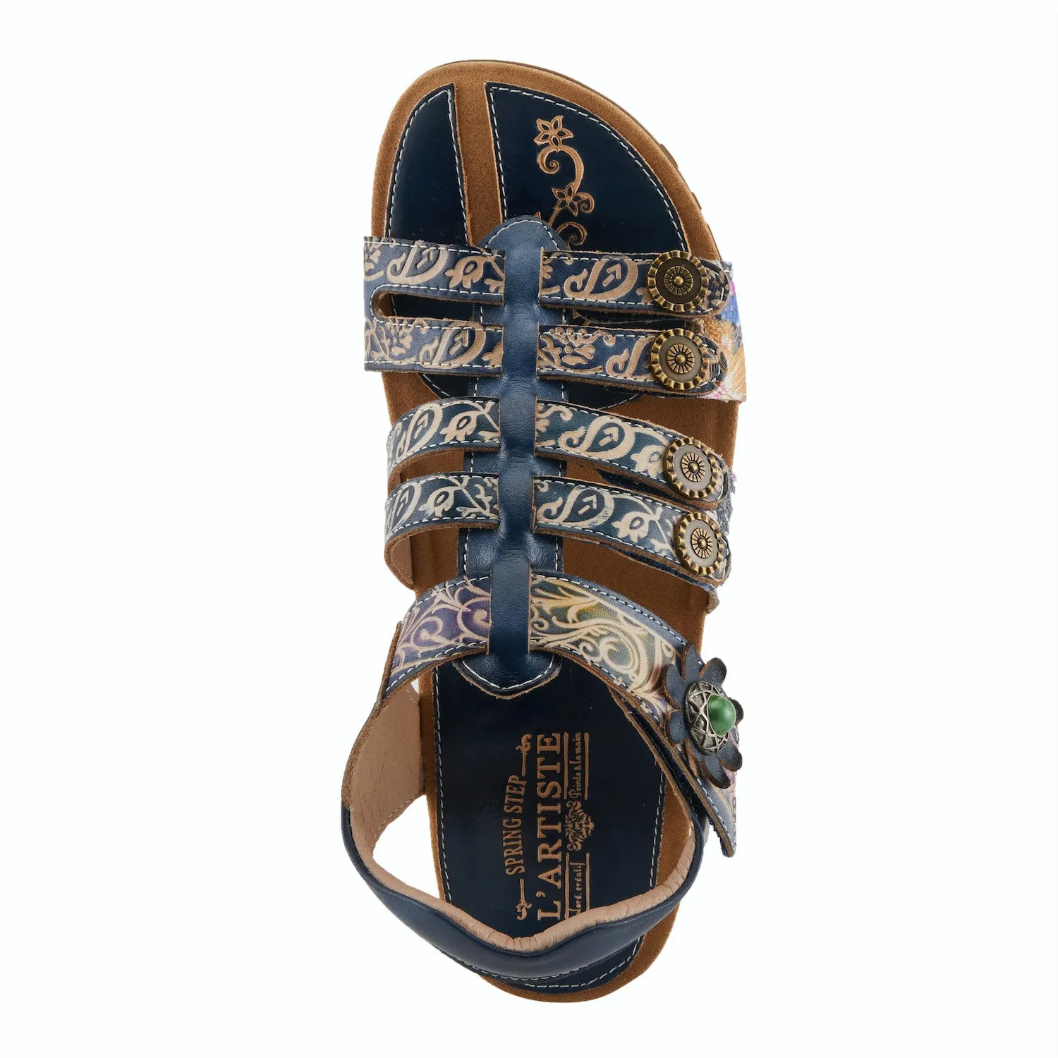  Actionetta Gladiator Sandal in Navy Multi  