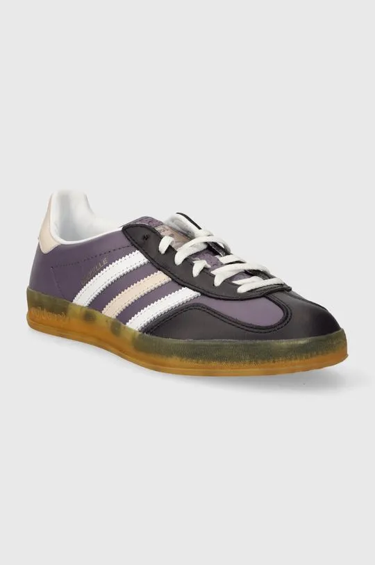 adidas Originals leather sneakers Gazelle Indoor W violet color