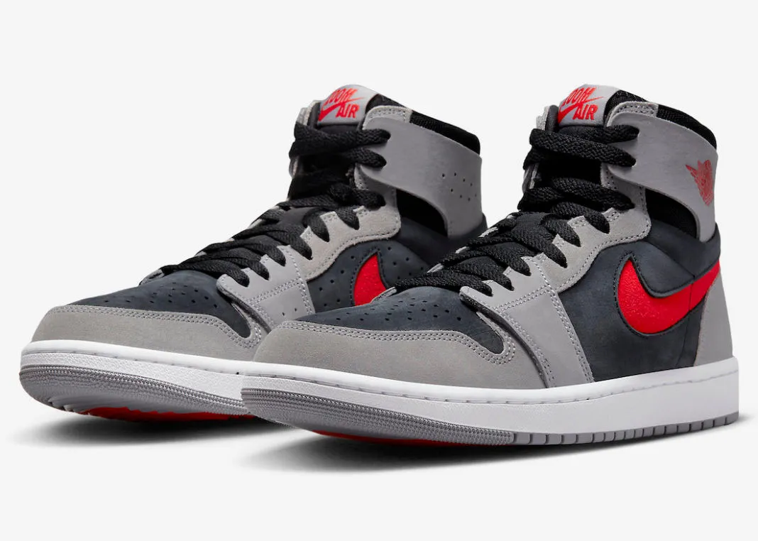 Air Jordan 1 High Zoom CMFT 2 Black Fire Red Cement Grey White DV1307-060