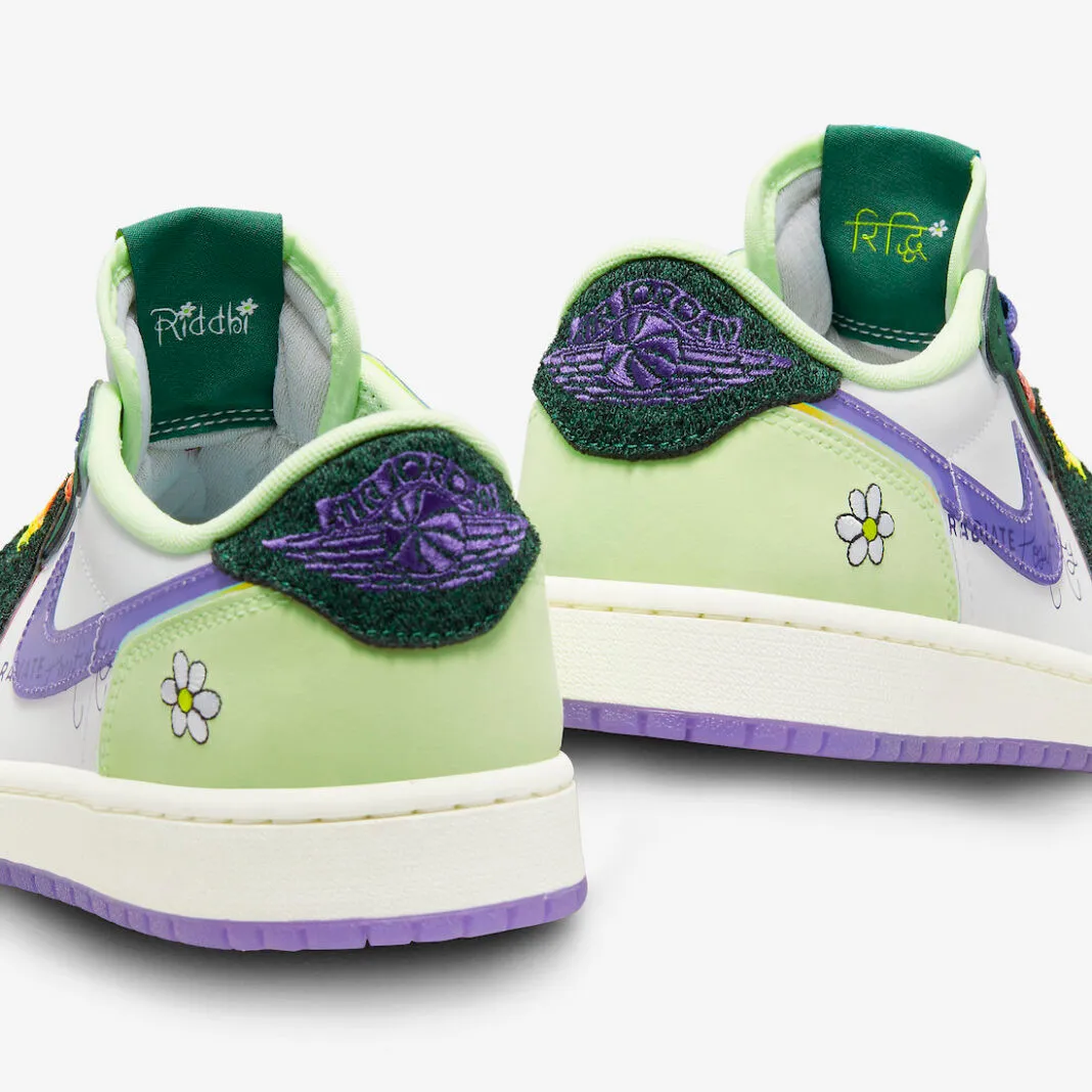 Air Jordan 1 Low OG Doernbecher Gorge Green Court Purple Barely Volt Sail FD9665-351