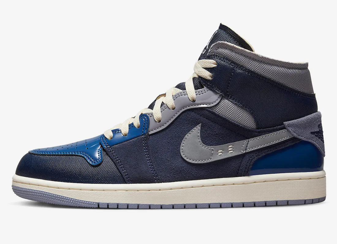 Air Jordan 1 Mid SE Craft Obsidian French Blue Ashen Slate White DR8868-400