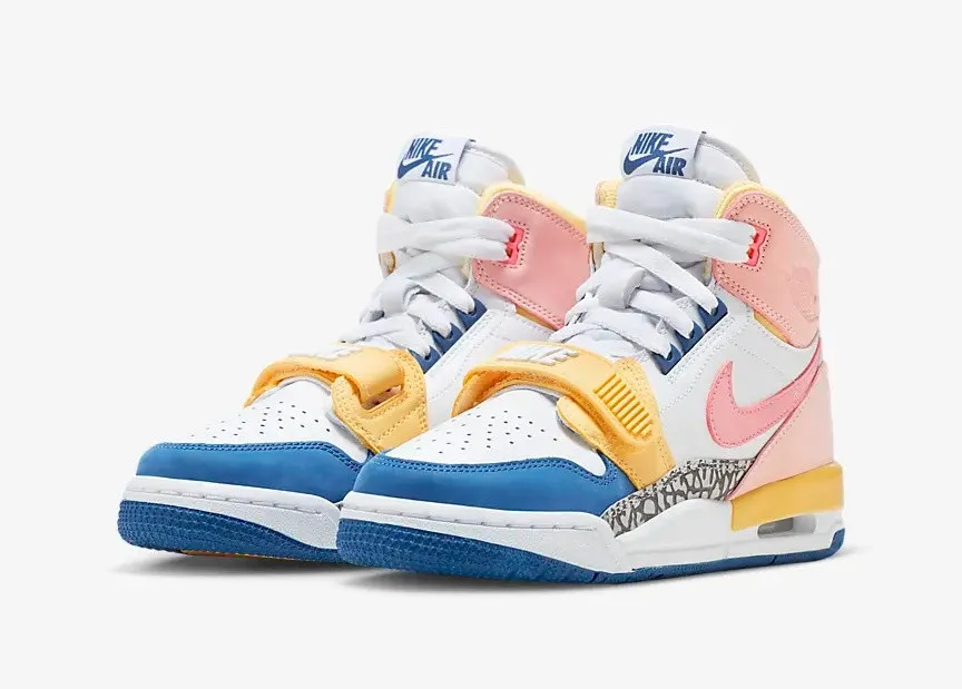 Air Jordan Legacy 312 GS White Coral Pink French Blue Sakura Pink FD9909-161