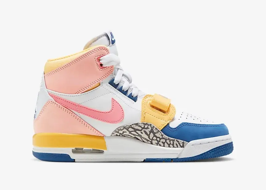 Air Jordan Legacy 312 GS White Coral Pink French Blue Sakura Pink FD9909-161