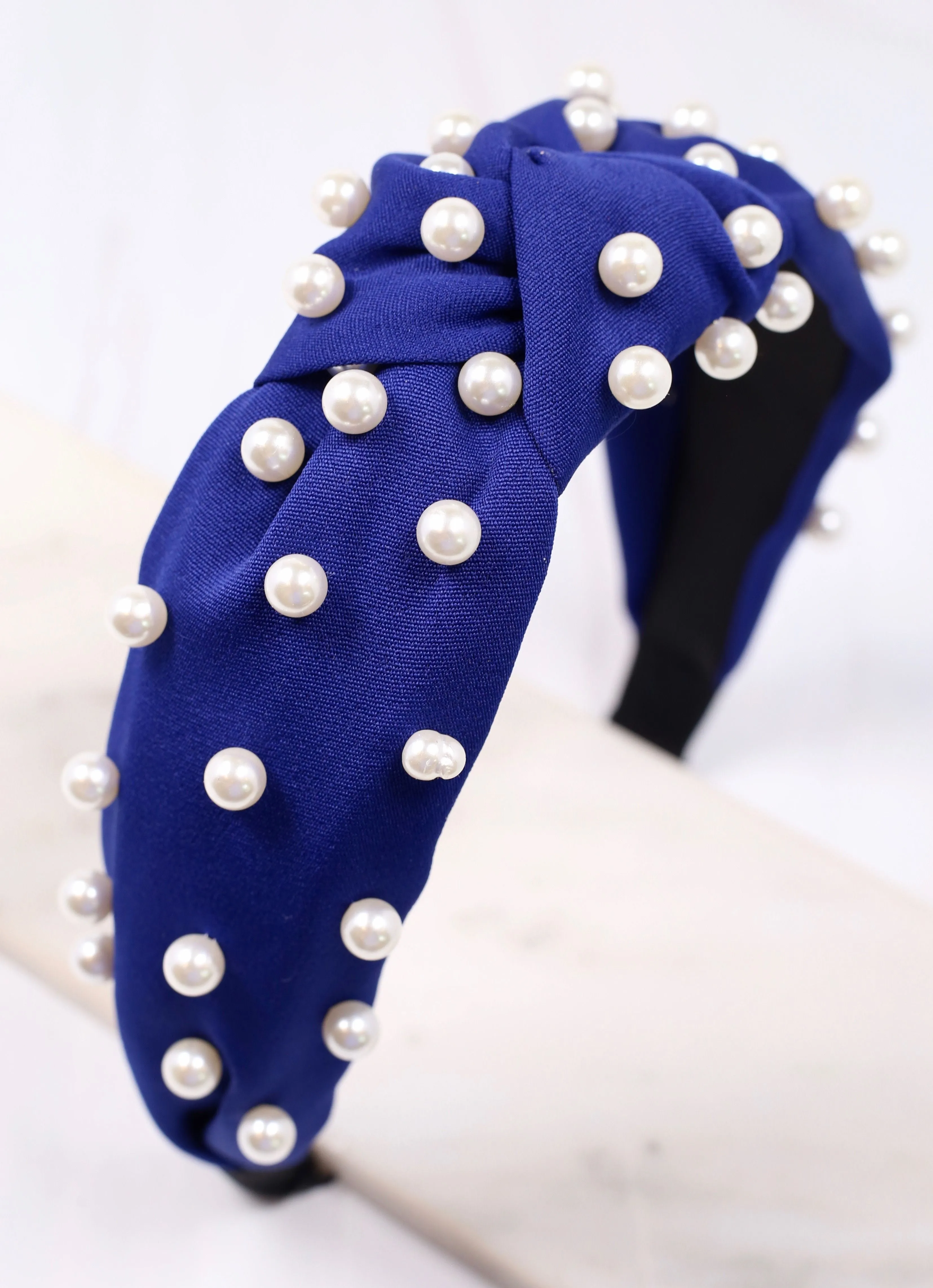 Apollo Headband with Pearls NAVY