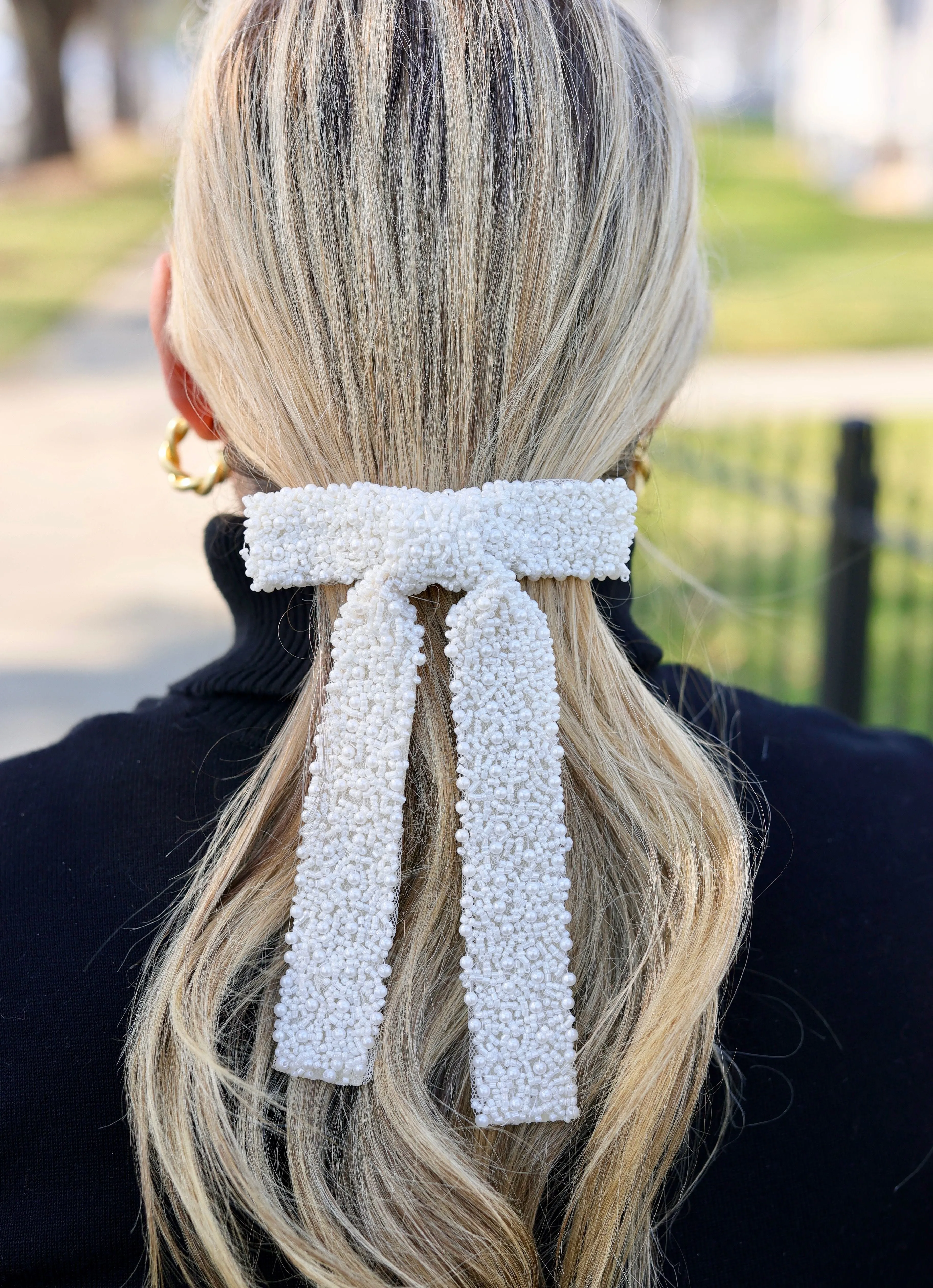 Birdie Pearl Bow IVORY