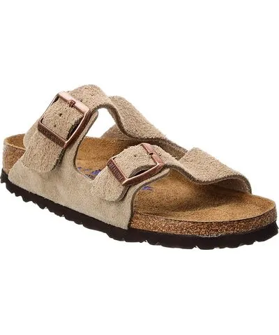 Birkenstock Arizona Narrow Fit Leather Suede Footbed Sandal