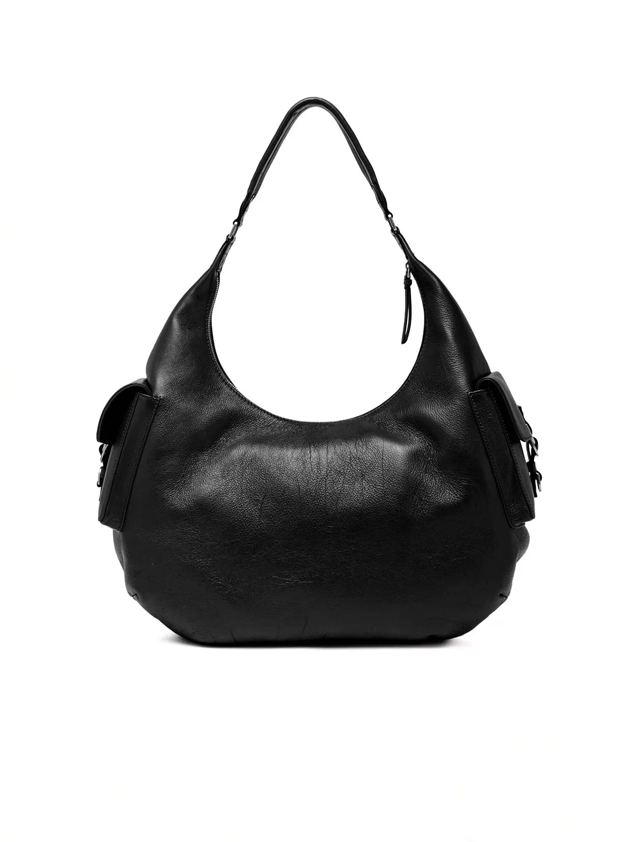 Blumarine Large Black Cargo Pocket Hobo Bag