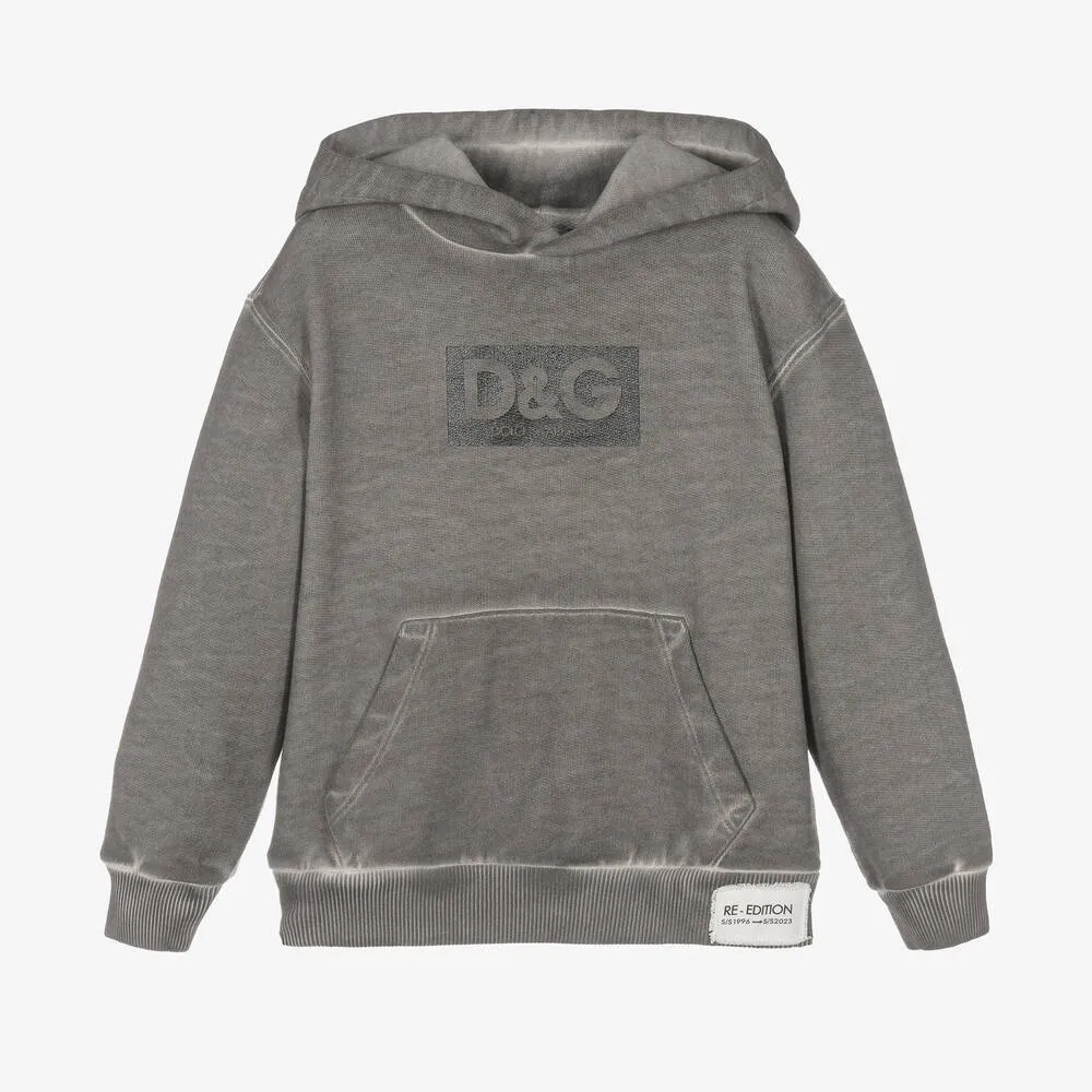 Boys Washed Grey Re-Edition Hoodie