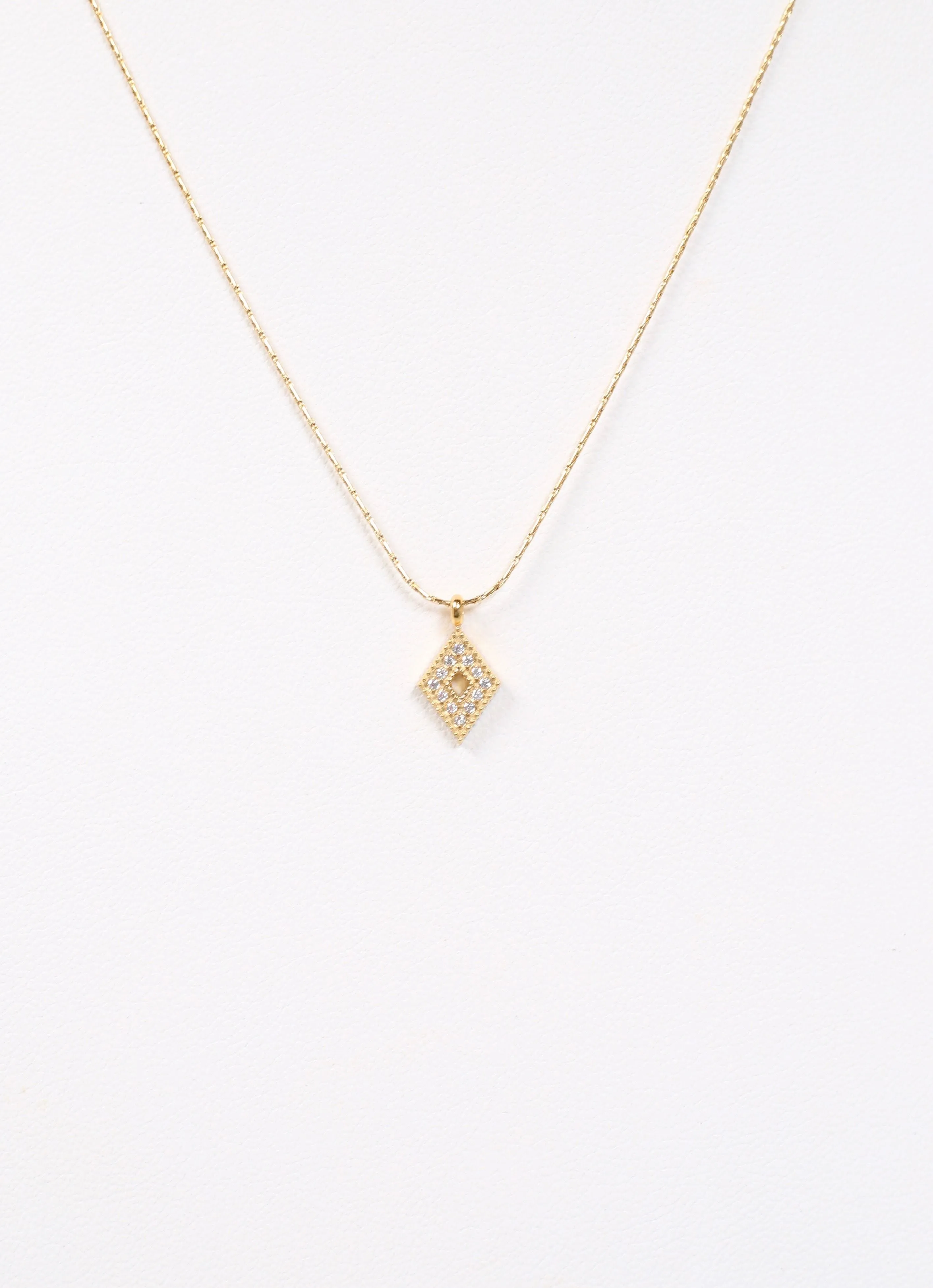 Bredenbury CZ Charm Necklace GOLD