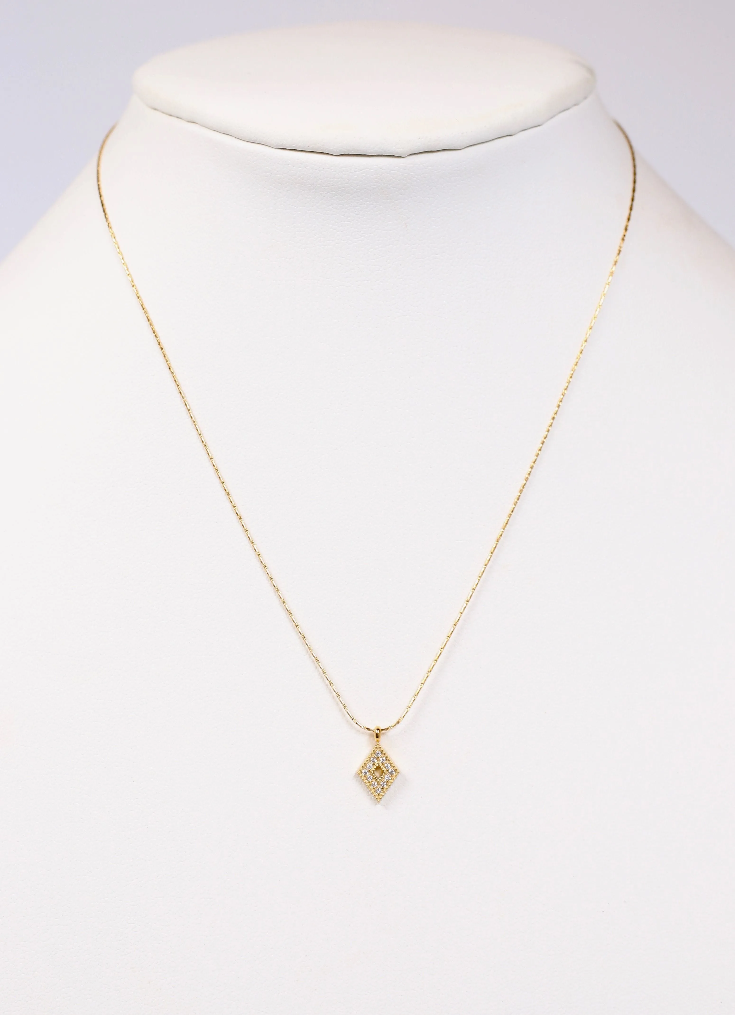 Bredenbury CZ Charm Necklace GOLD