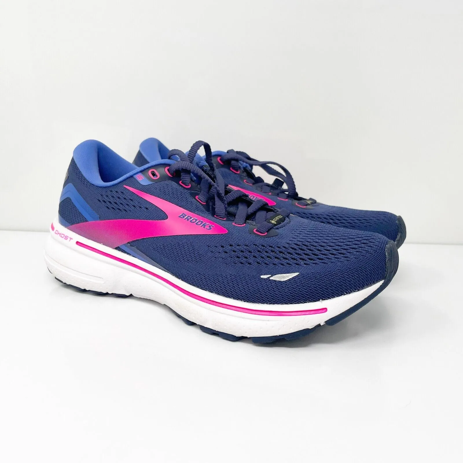 Brooks Womens Ghost 15 GTX 1203821B460 Blue Running Shoes Sneakers Size 8 B