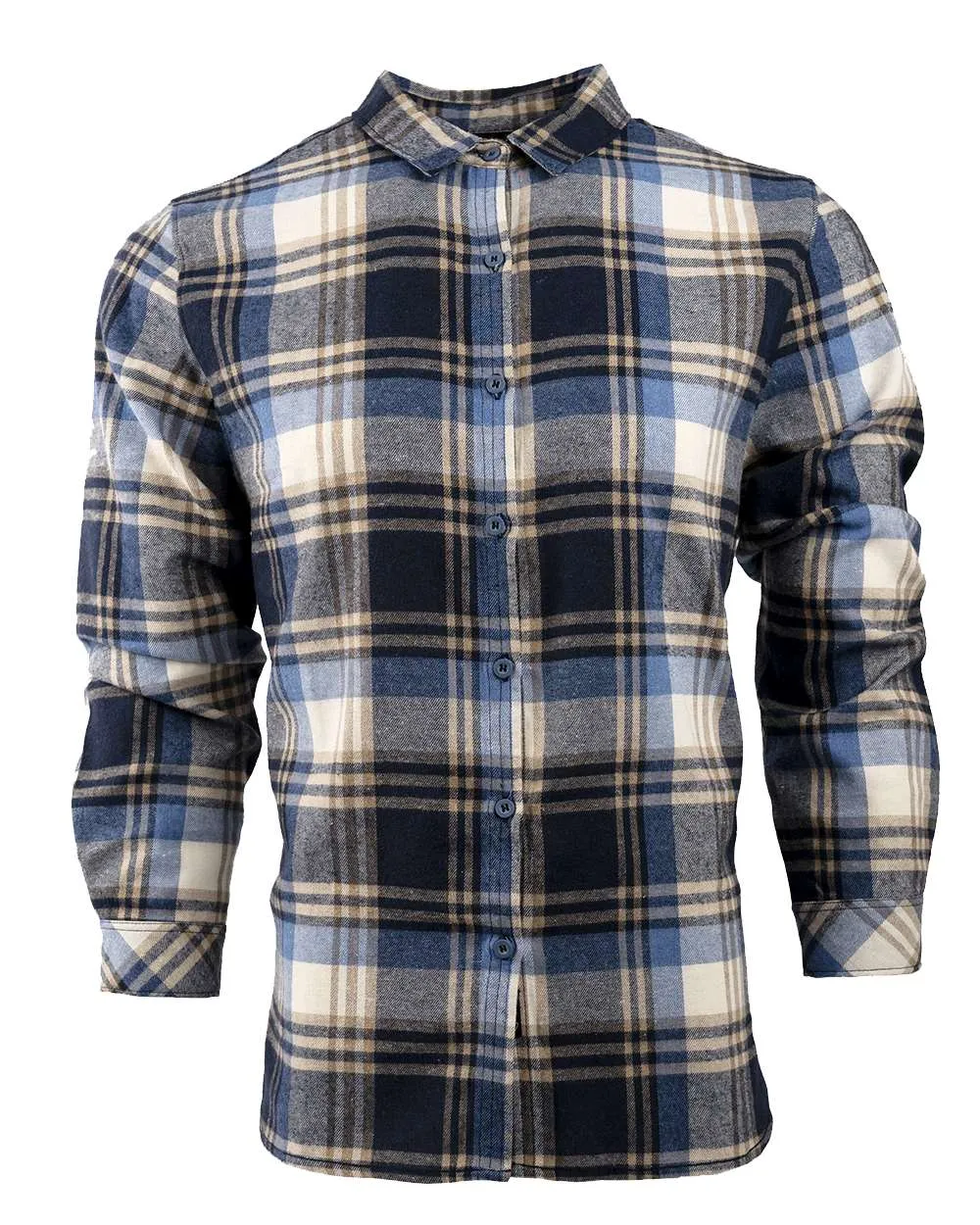 Burnside Clothing 5212 Women's No Pocket Yarn-Dyed Long Sleeve Flannel Shirt SKU: 5212