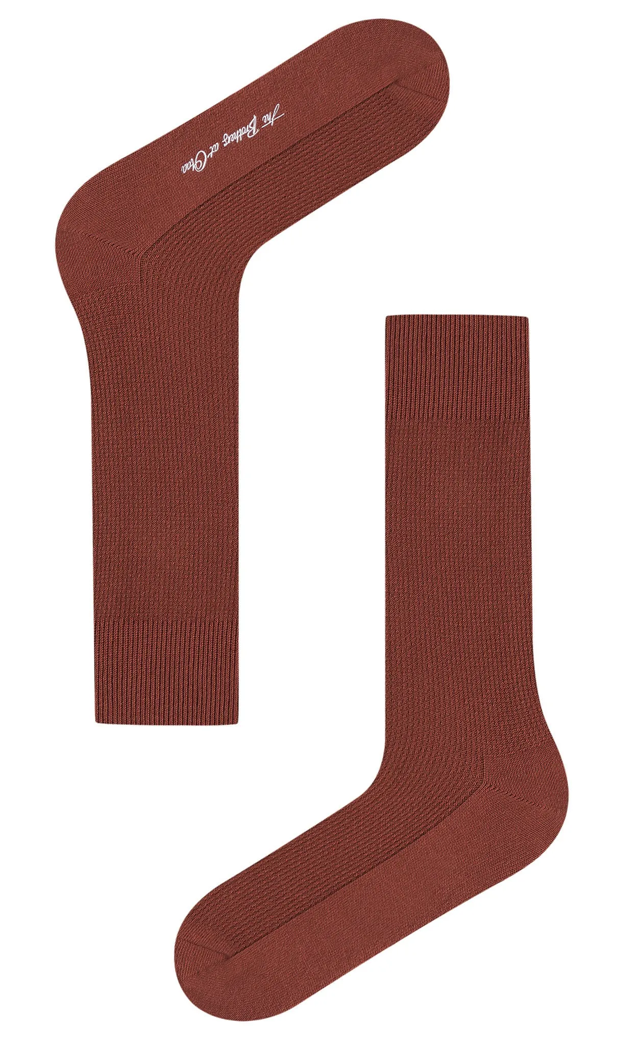 Burnt Golden Brown Textured Socks