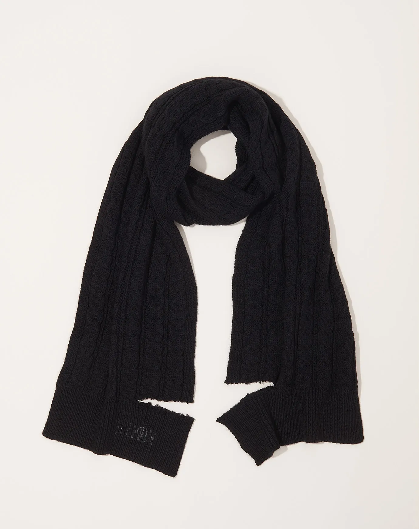 Cable Scarf in Black