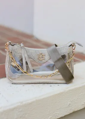 Cassidy Clear Crossbody Metallic Champagne