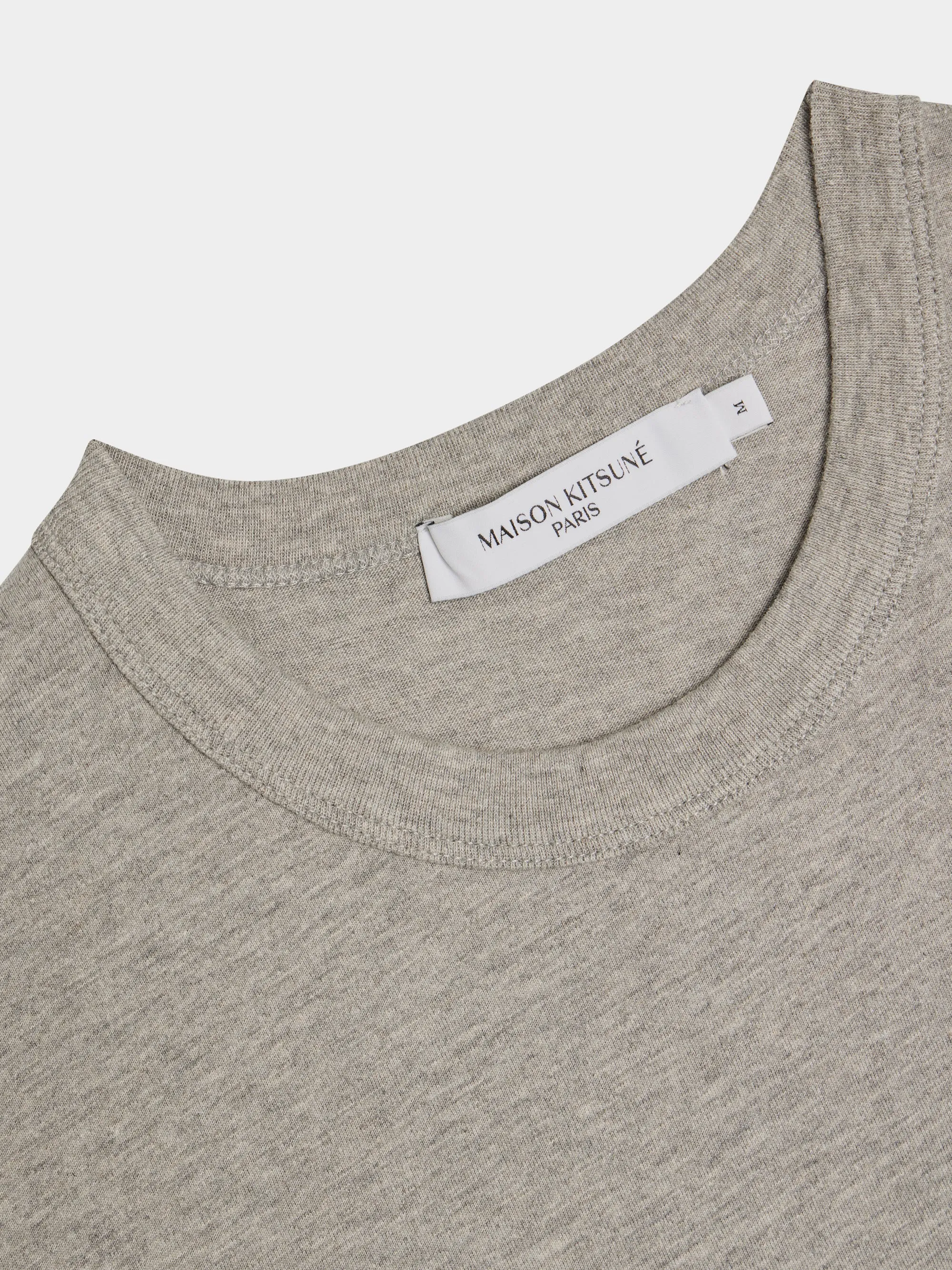 Chillax Fox Patch Classic Tee-Shirt, Grey Melange