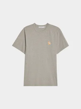 Chillax Fox Patch Classic Tee-Shirt, Grey Melange