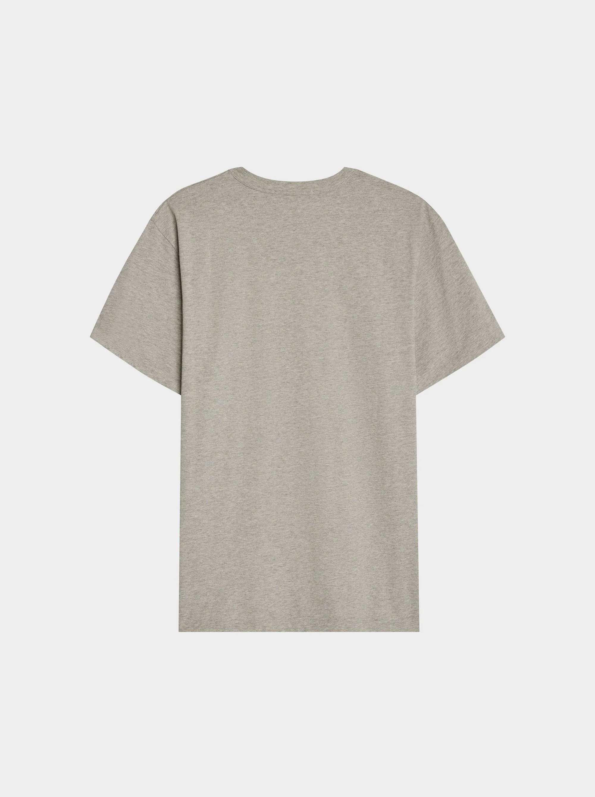 Chillax Fox Patch Classic Tee-Shirt, Grey Melange