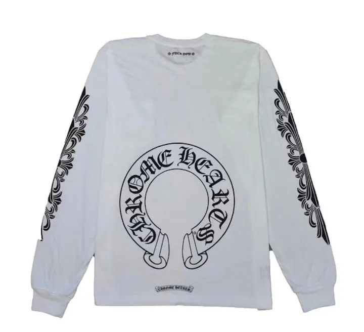 CHROME HEARTS HORSE SHOE LONG SLEEVE WHITE