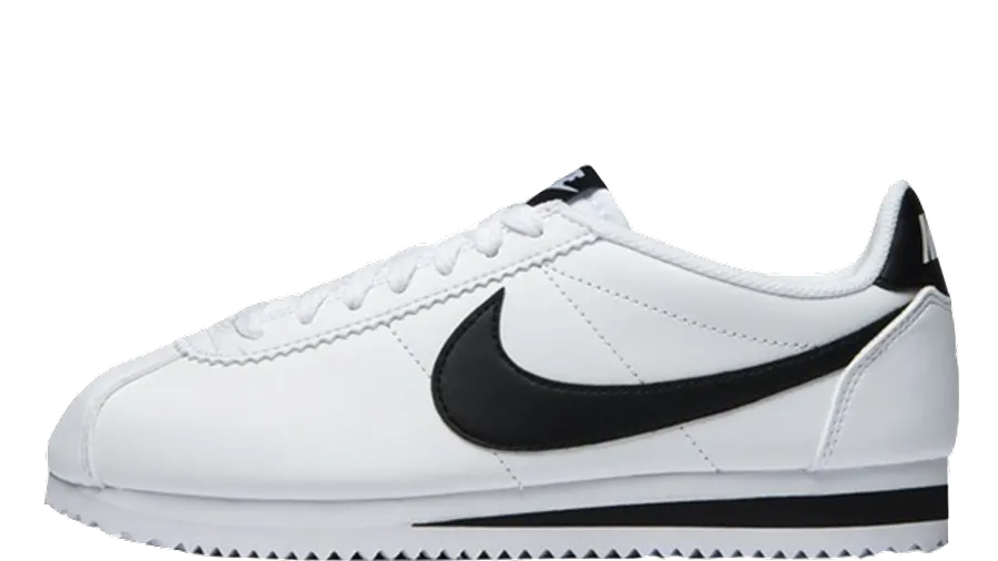 Classic Cortez White/Black Leather Shoe