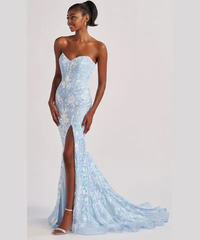 Colette By Daphne CL8440 - High Slit Mermaid Long Gown