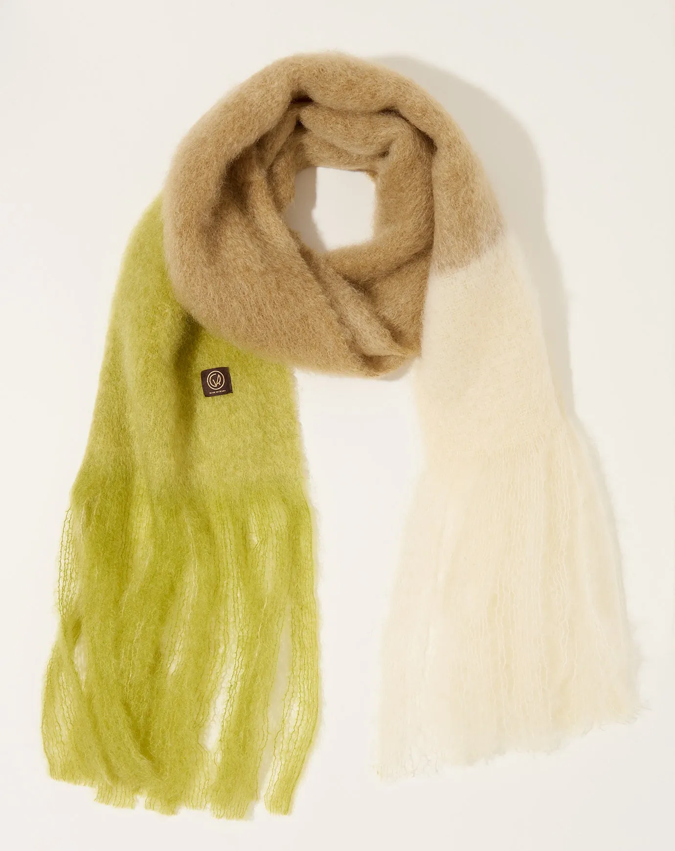 Color Block Scarf in Mustard