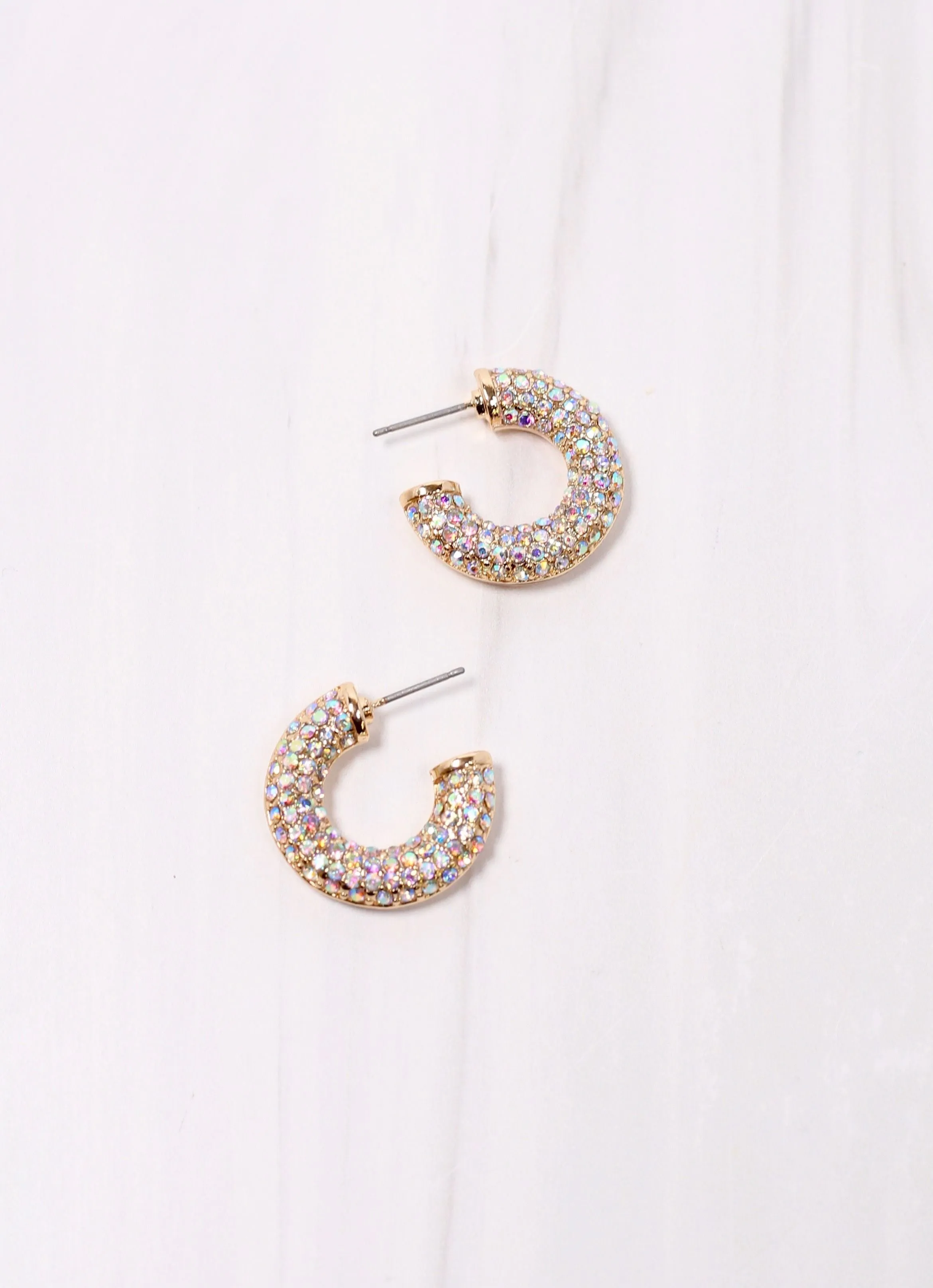 Colyen CZ Hoop Earring OPAL