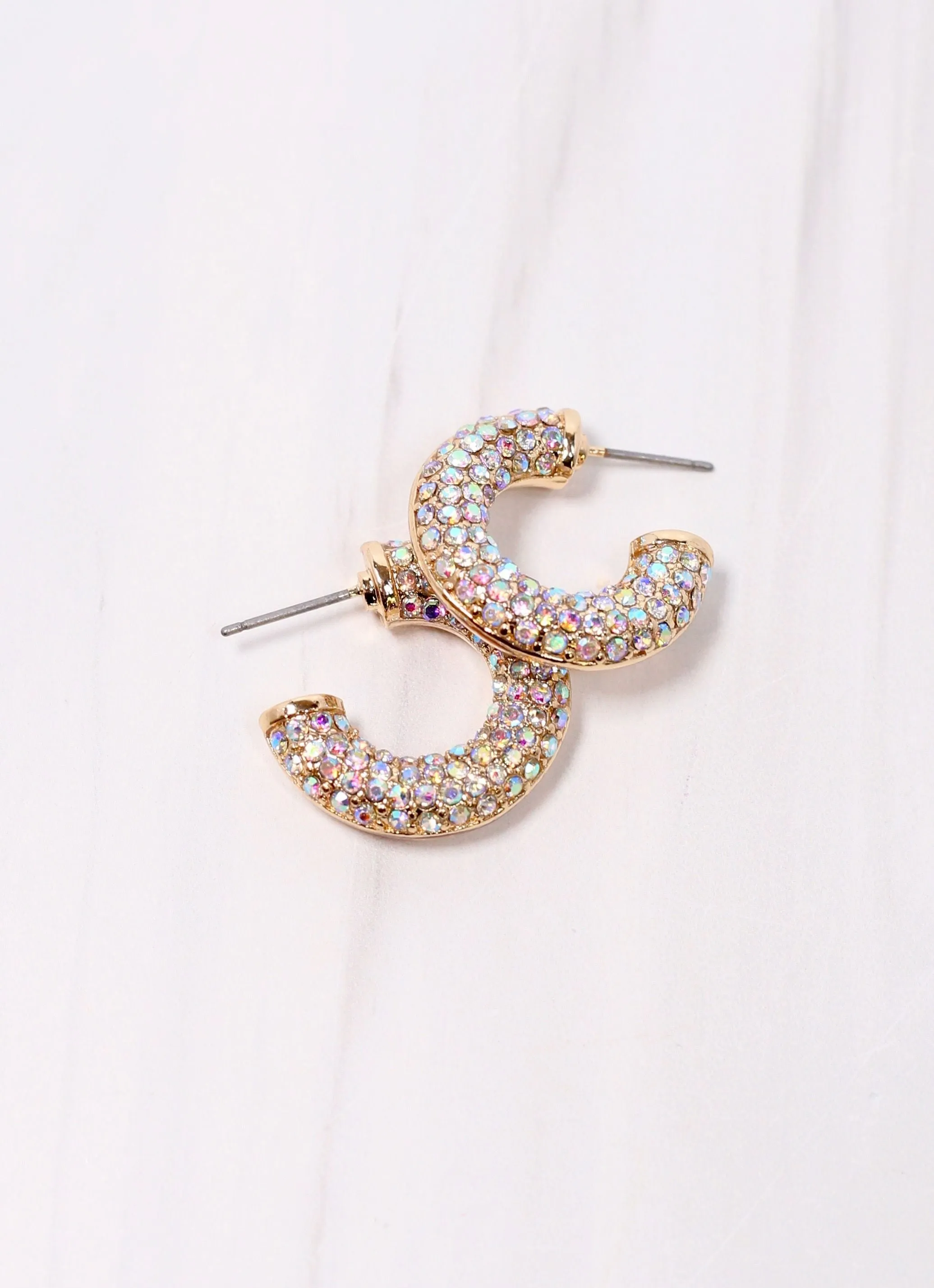 Colyen CZ Hoop Earring OPAL