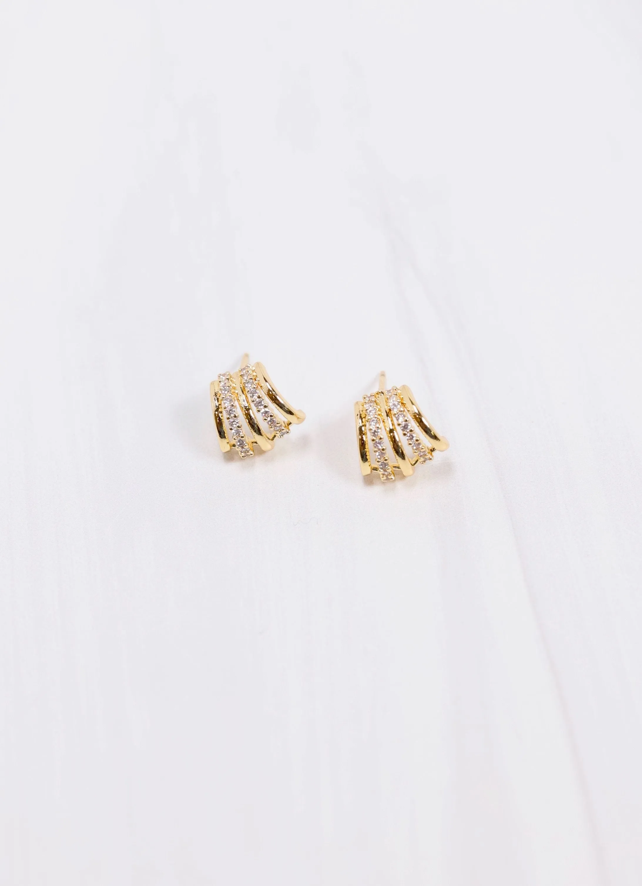 Conaway CZ Hoop Earring GOLD