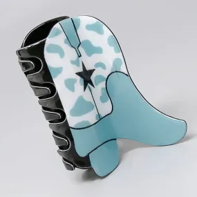 Cowgirl Boot Acrylic Hair Clip