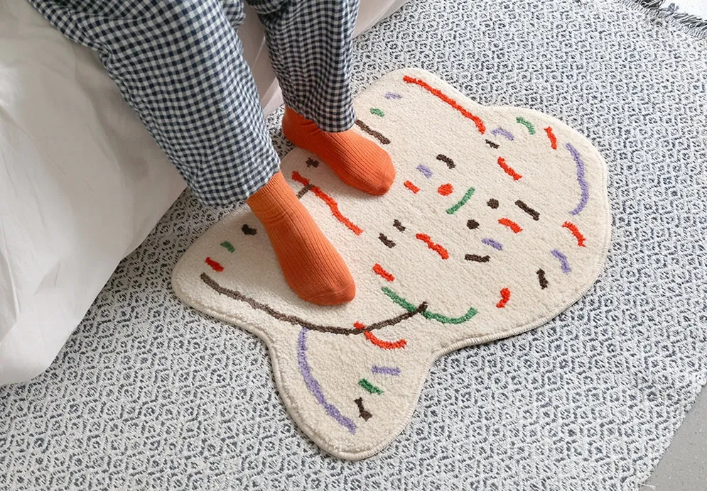 Cute Animal Dogs Cats Characters Floor Mats Rugs Bathroom Home Decor Bedroom Door Foot Pads Anti-slip Gifts