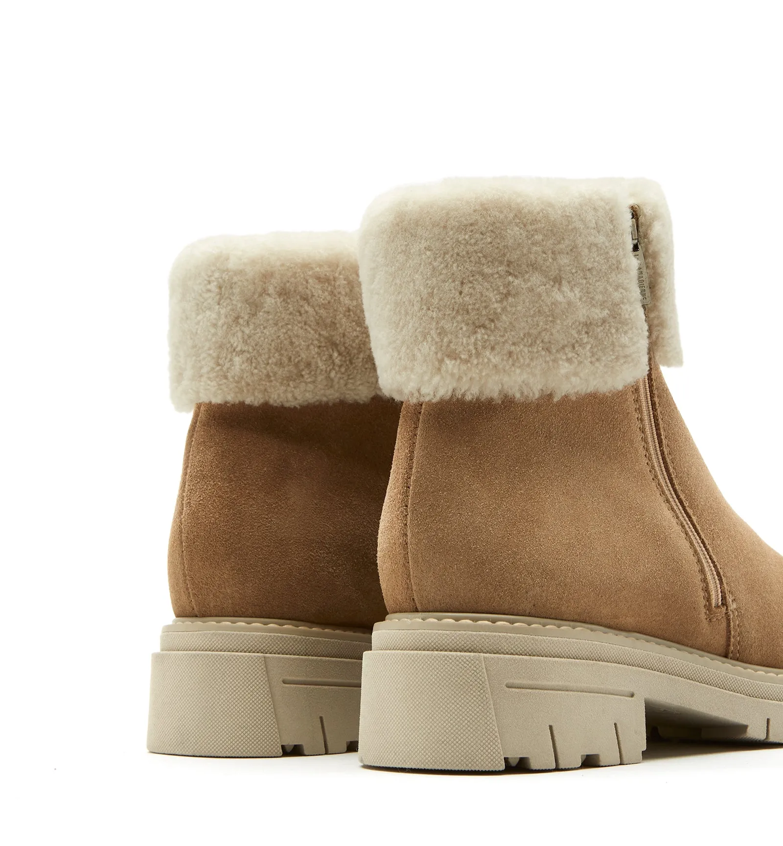 DECLAN SHEARLING-LINED SUEDE BOOTIE