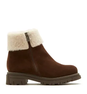 DECLAN SHEARLING-LINED SUEDE BOOTIE