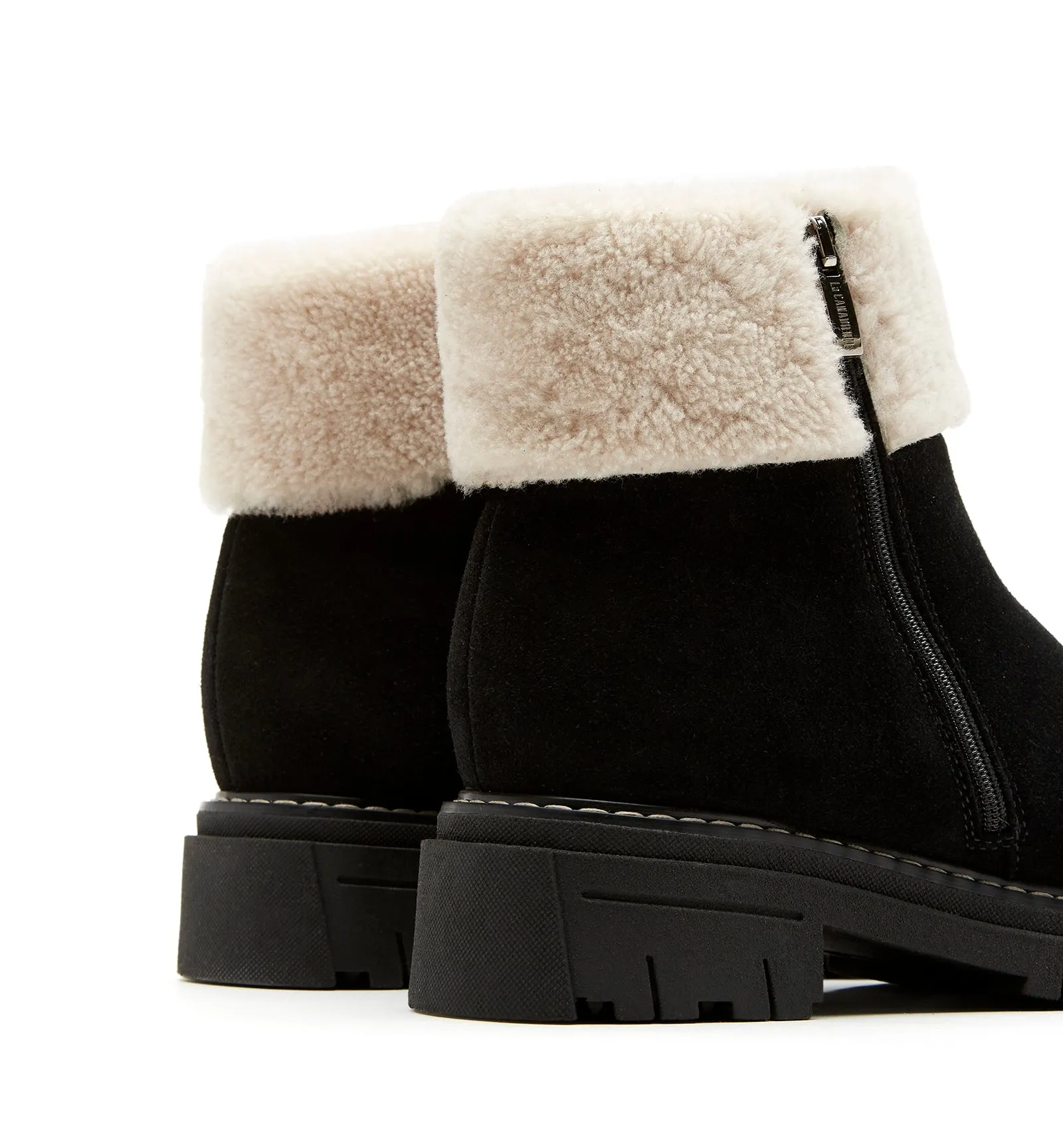 DECLAN SHEARLING-LINED SUEDE BOOTIE