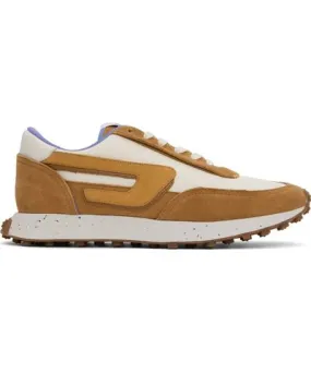 Diesel White & Tan S-Racer LC Sneakers