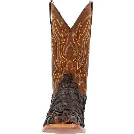 Durango® Premium Exotics™ Dark Brown Pirarucu Western Boot