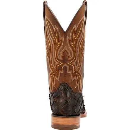 Durango® Premium Exotics™ Dark Brown Pirarucu Western Boot