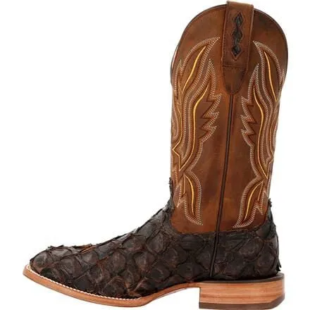 Durango® Premium Exotics™ Dark Brown Pirarucu Western Boot