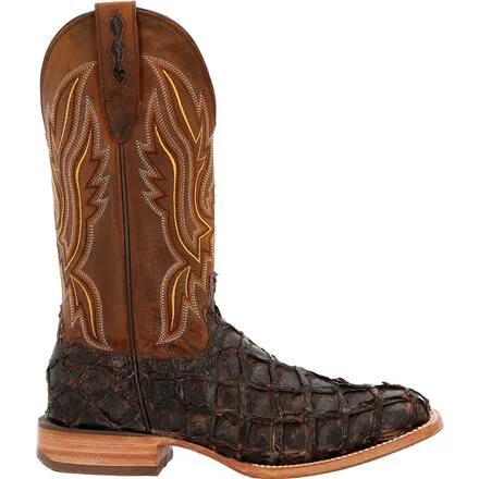 Durango® Premium Exotics™ Dark Brown Pirarucu Western Boot